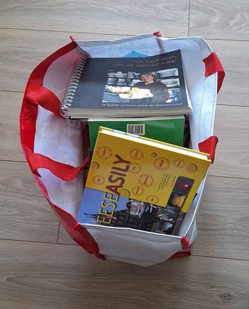 Tas met boeken