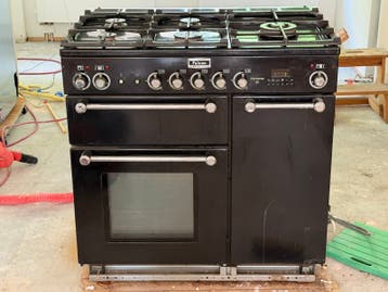Falcon Kitchener 90 gasfornuis met ovens - Zwart