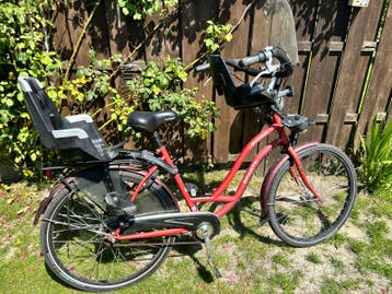 Sparta fiets met kinderzitjes (voor en achter)