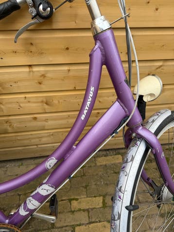 Opknap Batavus Diva damesfiets - paars
