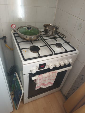 Fornuis gas met oven elektrisch
