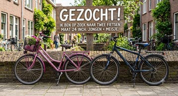 Gezocht: Twee fietsen, 24 inch (jongen + meisje)