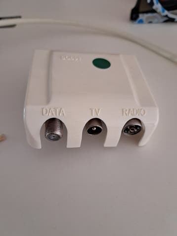 Coaxiale splitter voor TV, Radio en Data