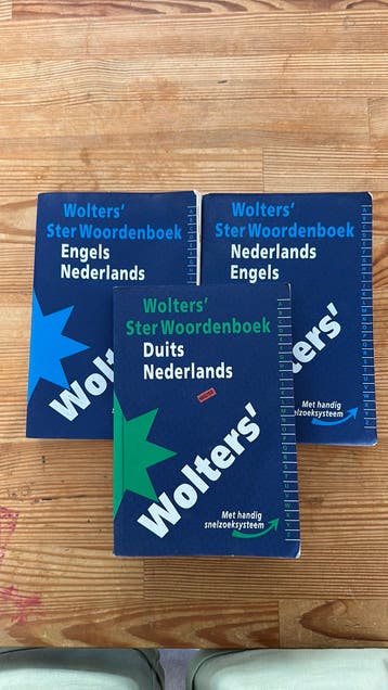 Gratis: 3 Wolters sterwoordenboeken. duits-ned. Eng-ned