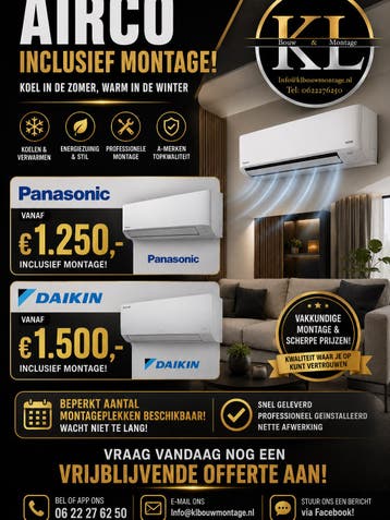 Airco vanaf 1250eu