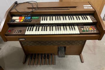 GEM Wizard 327 elektronisch orgel met bank en pedaalbord