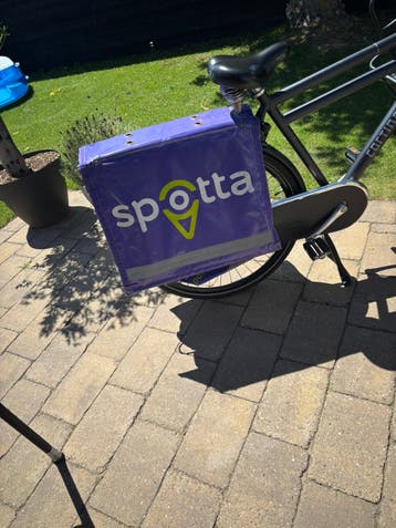 Fietstas voor kranten bezorgen