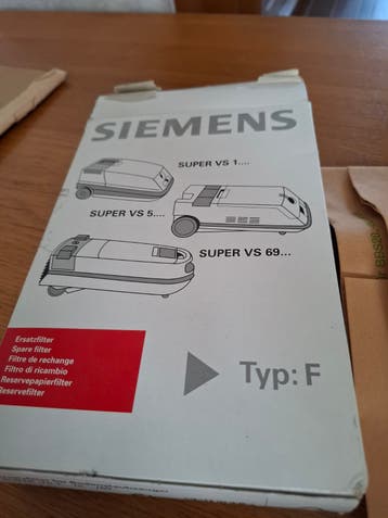 GRATIS: Siemens Stofzuigerzakken Type F met filters (4 st.)