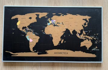 Wereldkaart scratch map