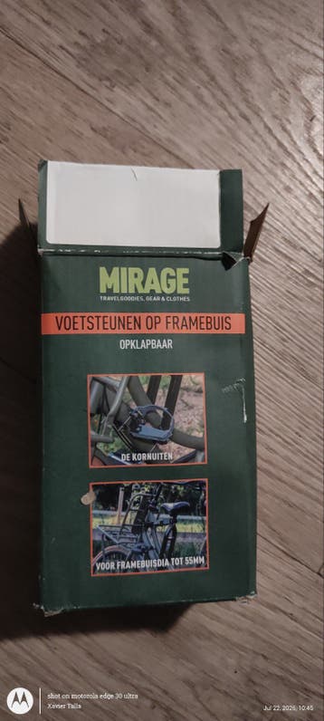 Mirage Opklapbare Voetsteunen voor Fietsframe