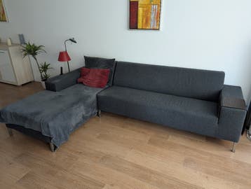 Grote hoekbank antraciet/donkergrijs (292x178 cm)