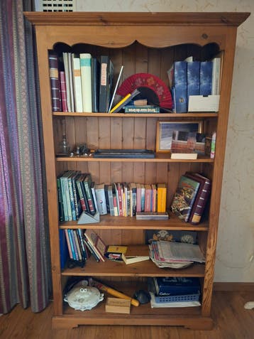Massief grenen boekenkast met 5 planken - 110x200x37 cm