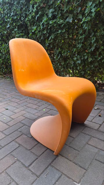 Gratis af te halen: 4x Vintage Verner Panton S-stoel  Oranje