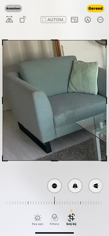 Comfortabele 3-zitsbank en fauteuil in mintgroen