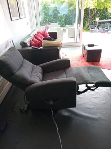 Sta-op Stoel / Relaxstoel - Grijs Stof