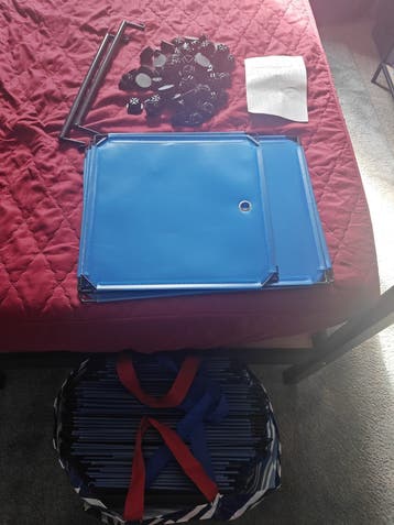 Modulair Opbergrek/Kast - Blauw met Zwarte Connectoren