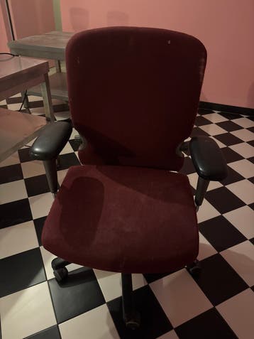 Comfortabele bureaustoel - Rood/Bordeaux