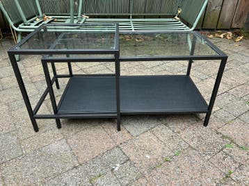 GRATIS! Ikea Vittsjo salontafel met glas en metaal