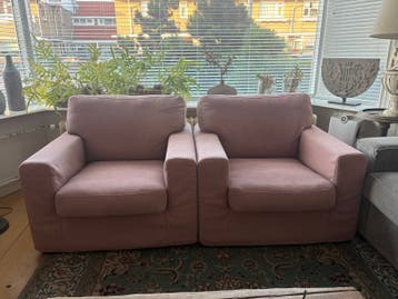GRATIS Twee roze fauteuils - comfortabel en stijlvol