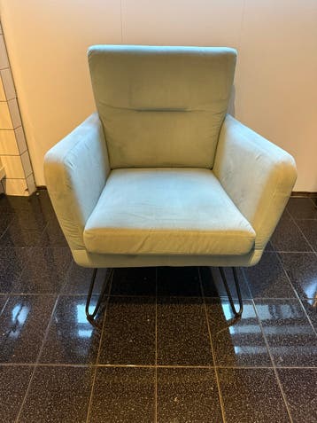 Comfortabele fauteuil - Lichtblauw/groen