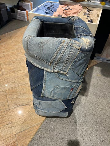 Leuke jeans deco opruimbak