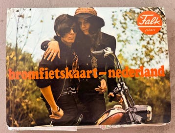 Bromfietskaart Nederland 1971 - Collectors item Falk Plan