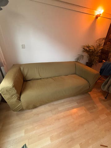 Nette IKEA Klippan 2-zits rechte bank in olijfgroen