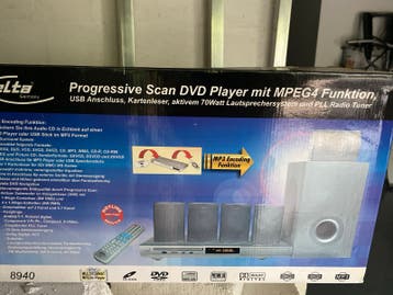 Delta Progressive Scan DVD-speler met 70W luidsprekersysteem