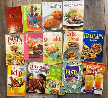 Verschillende receptenboeken