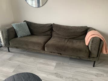 WOOOD 3-zits bank Maeve warmgroen