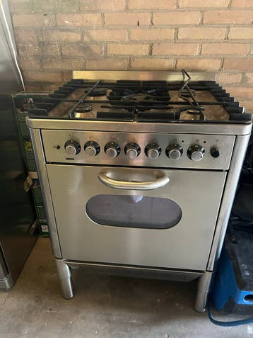 Gratis - Zanussi Vrijstaand Gasfornuis met Oven - RVS