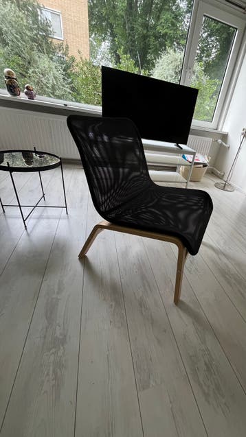 Zwarte / houten Nolmyra stoel Ikea