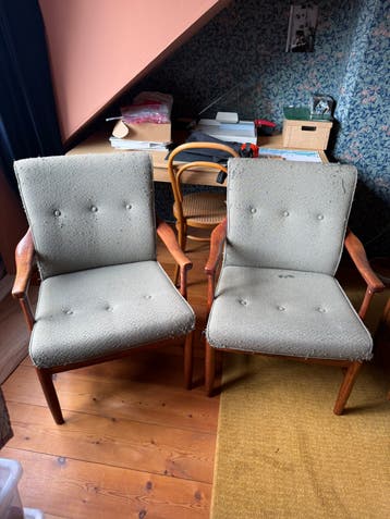 Vintage jaren 70 fauteuils - opknappertjes
