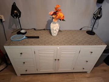 Wit dressoir, 160x80 cm