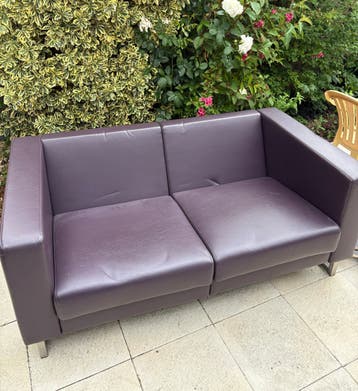 Stijlvolle paarse tweepersoonsbank - 160cm breed