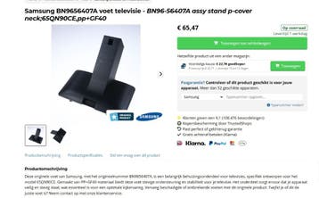 gratis of een fijn bod: Voet van Samsung TV