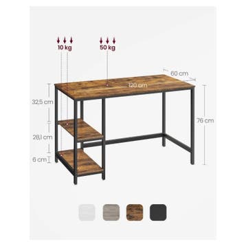 Computerbureau met Opbergplanken - Industrieel Design