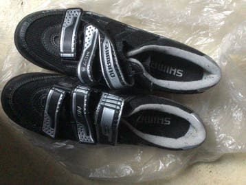 Shimano schoenen voor wielrenners.