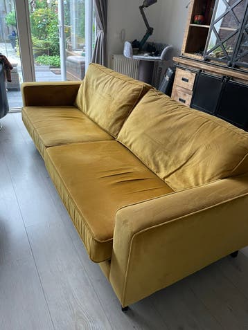 Okergele velvet 3 zits Woood