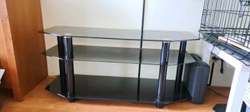 tv meubel van glas
