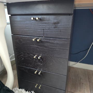 Kast en ladekast - Zwart (85x45x79 cm en 72x45x42 cm)