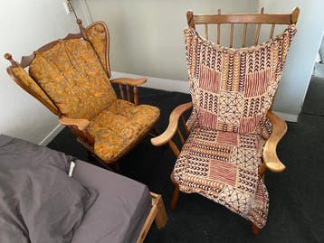 A pair of vintage chairs