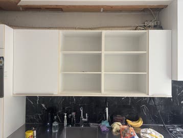 Gratis! Witte Keukenkastjes met Open Vakken - Modern Design