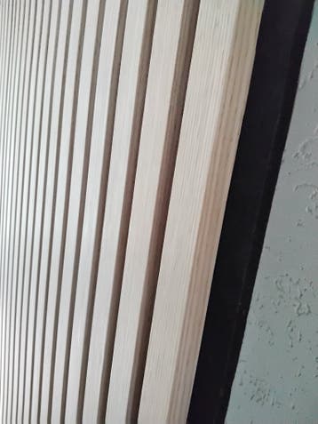 Akoestisch wandpaneel 2 stuks 260 x 60 cm licht eiken fineer