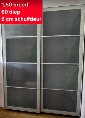 IKEA Pax kast met glazen schuif deuren - GRATIS