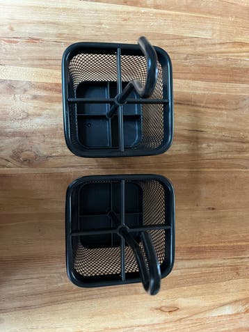 IKEA Bestekbakken - Set van 2 Zwarte Metalen Bakjes