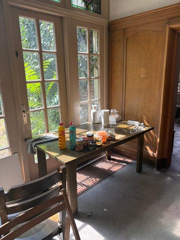 Gratis: houten tafel