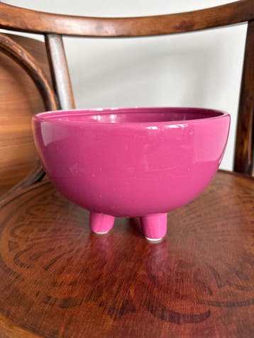 Roze schaal op pootjes - Hansson Im- und Export GmbH