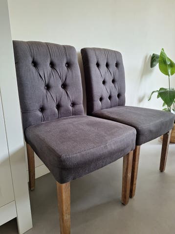 2 eetkamerstoelen - Grijs