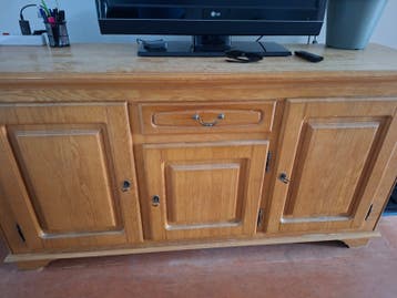 Eikenhouten dressoir met lades en deuren